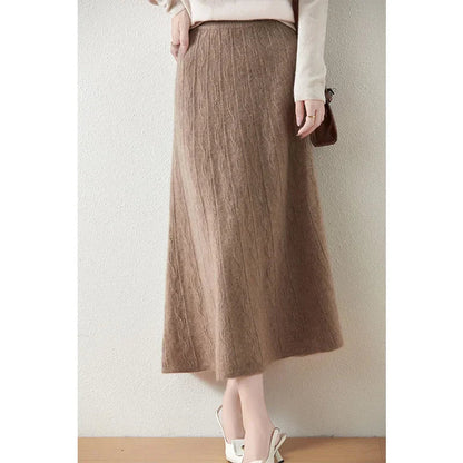 Image of Women's Knit A-Line Midi Skirt