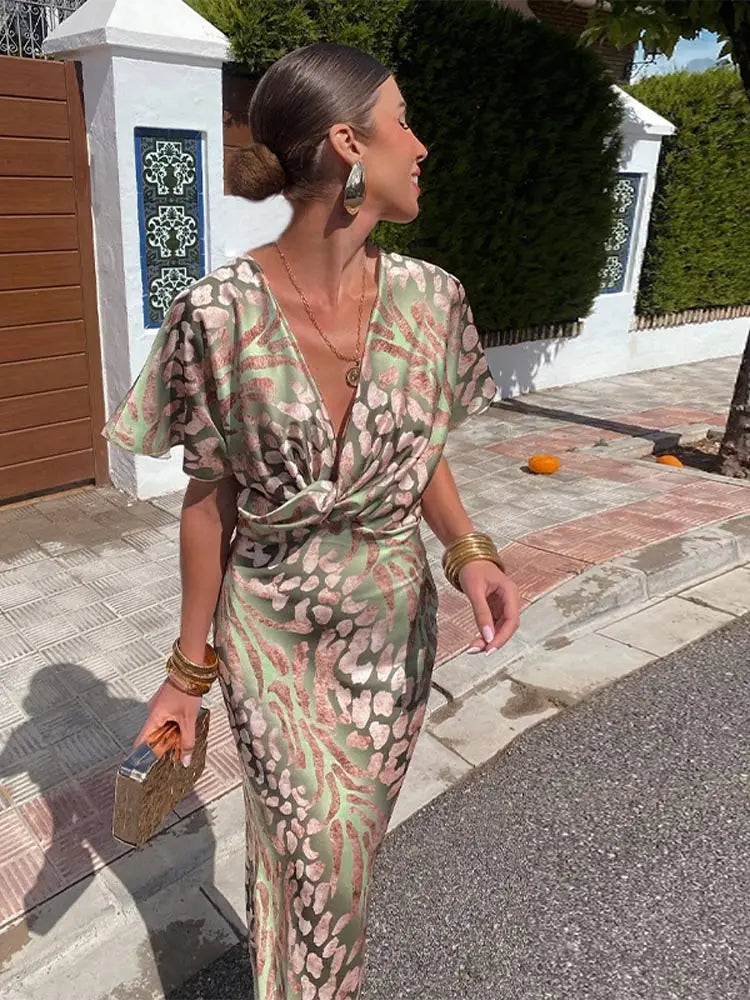 Image of Women's Printed Fit & Flare Midi Dress