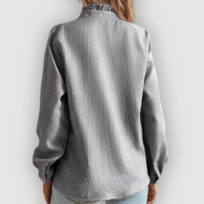 Image of Women's Ruffle Long Sleeve Blouse