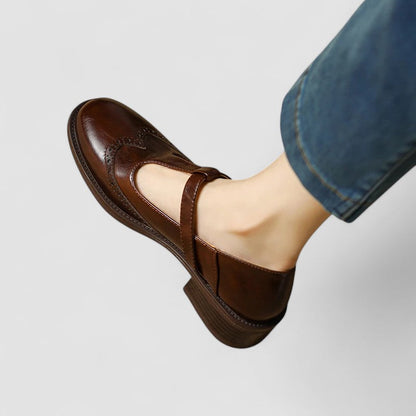 Image of Women's T-Strap Block Heel Mary Jane Shoes