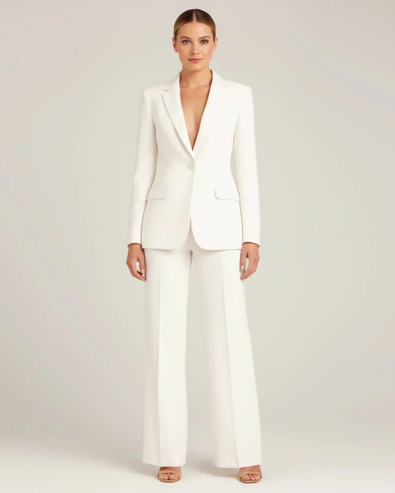 Women's Chic Tailored Long Blazer Suit Set