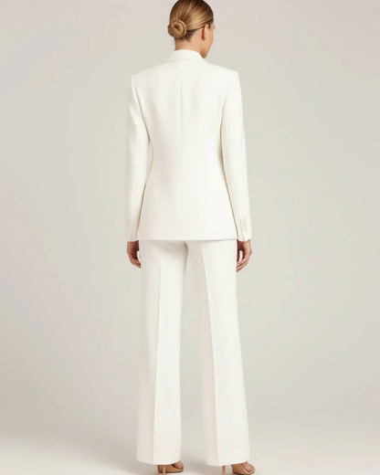 Women's Chic Tailored Long Blazer Suit Set