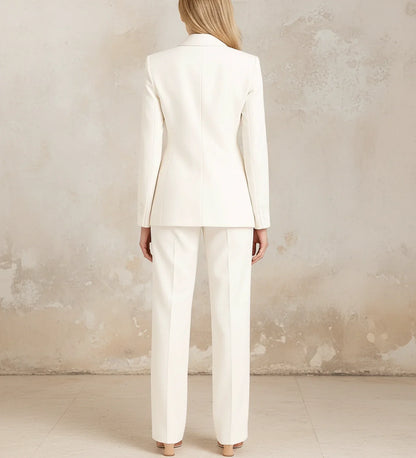 Women's Chic Tailored Long Blazer Suit Set