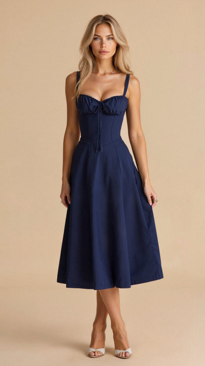 Women's Corset Midi Dress – Feminine Silhouette & Effortless Charm