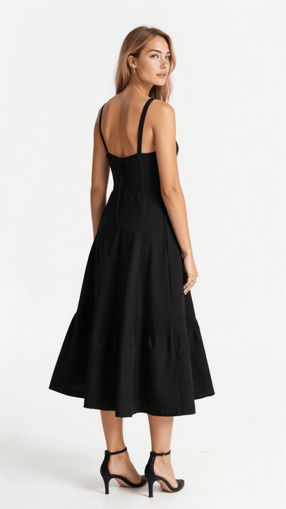 Women's Corset Midi Dress – Feminine Silhouette & Effortless Charm