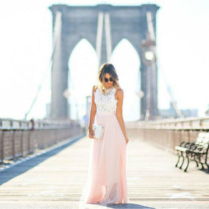 Women's Long Lace & Veil Dress – Refined & Versatile for Every Occasion
