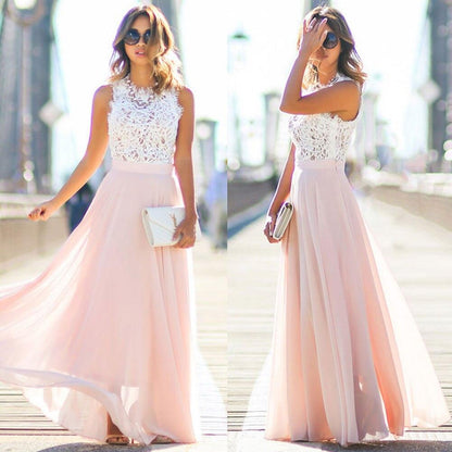 Women's Long Lace & Veil Dress – Refined & Versatile for Every Occasion