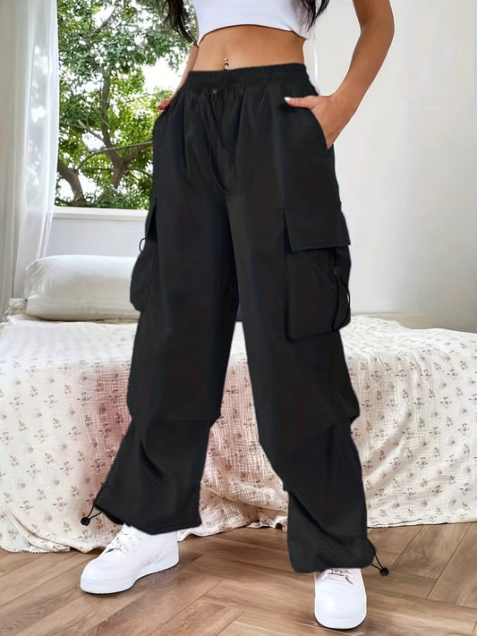 Kimberly | Women's Wide Leg Cargo Pocket Casual Pants