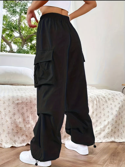 Kimberly | Women's Wide Leg Cargo Pocket Casual Pants