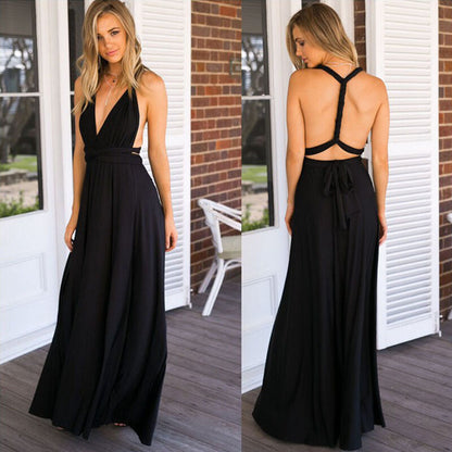Women's Maxi Multiway Infinity Dress - Elegant Bridesmaid & Wedding Guest Dress