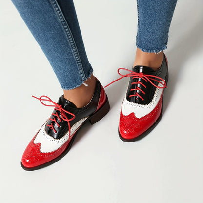 Women’s Oxford Brogue Shoes | Vintage-Inspired with Low Heel