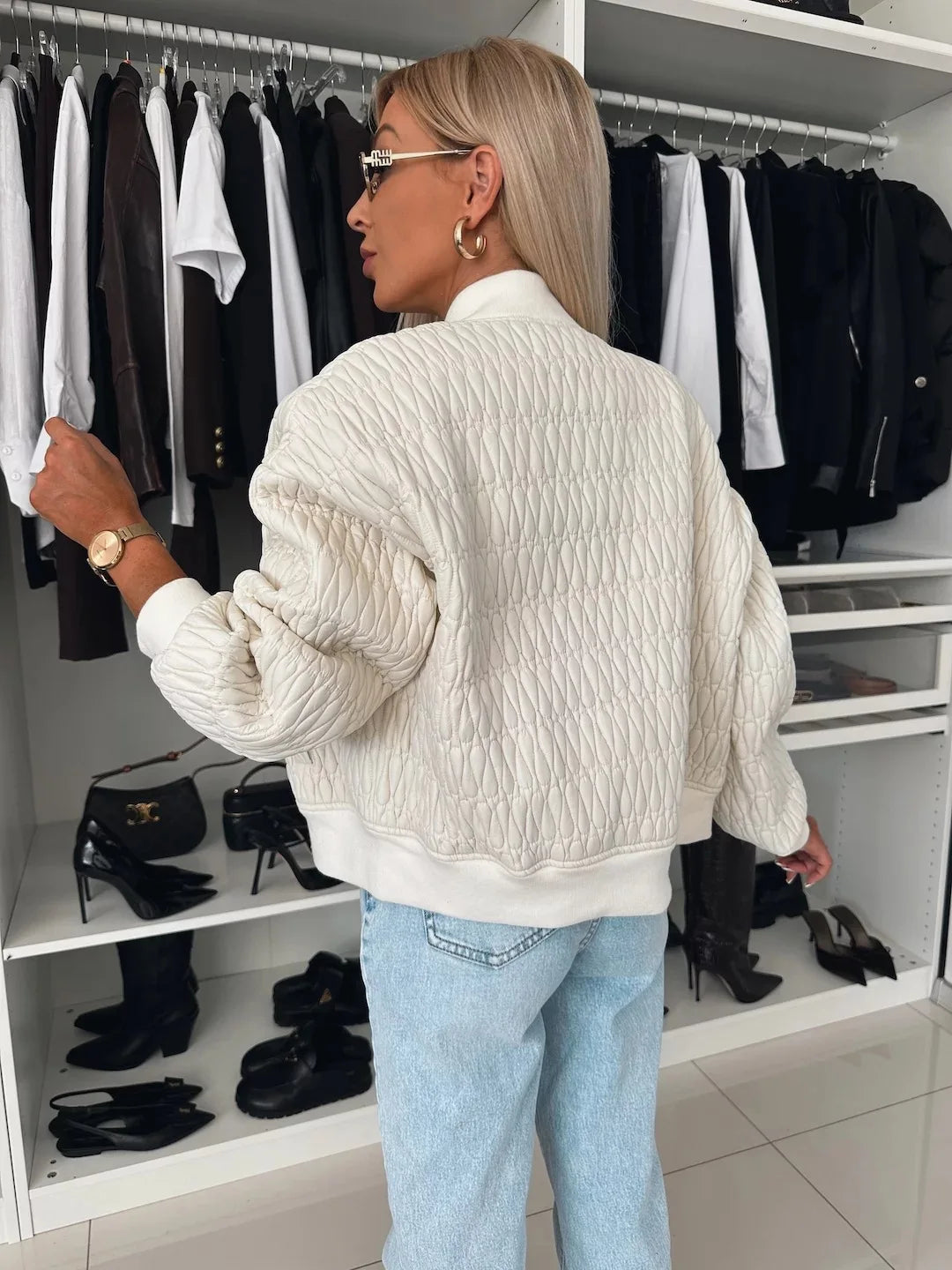 Dakota | Women's Quilted Zip Up Bomber Jacket
