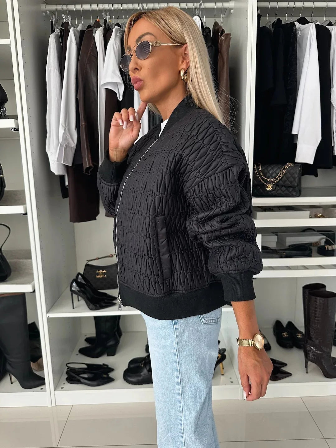 Dakota | Women's Quilted Zip Up Bomber Jacket