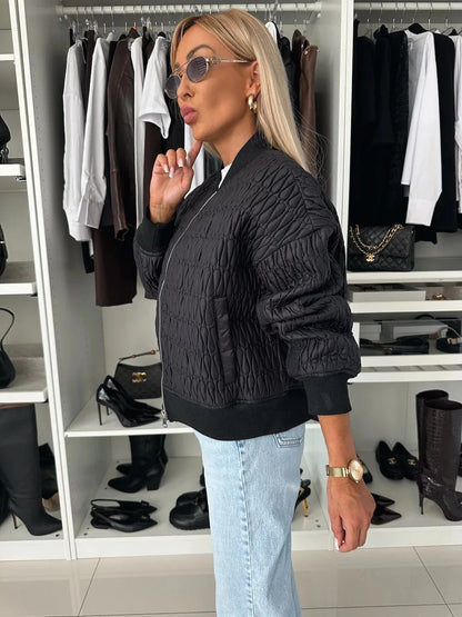 Dakota | Women's Quilted Zip Up Bomber Jacket
