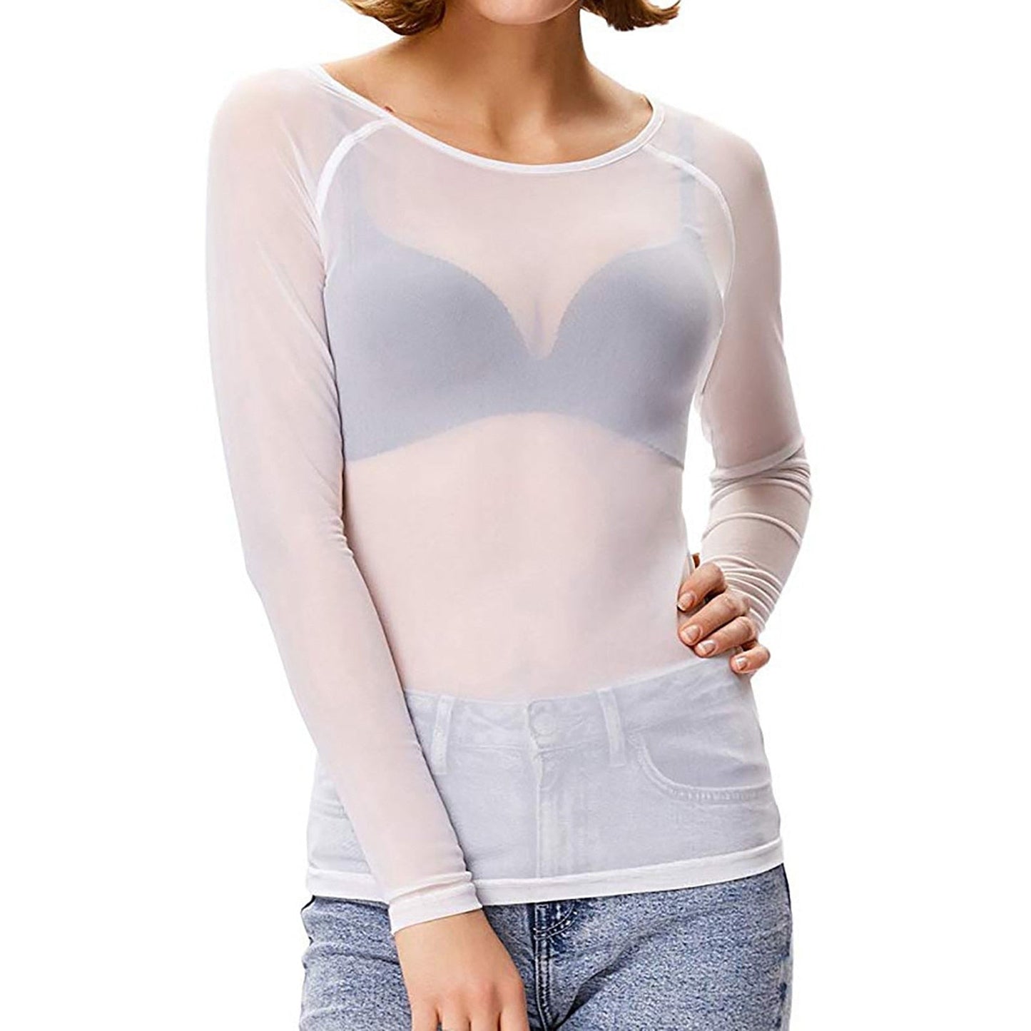 Women’s Sheer Mesh Top | Elegant Fit & Soft Feel