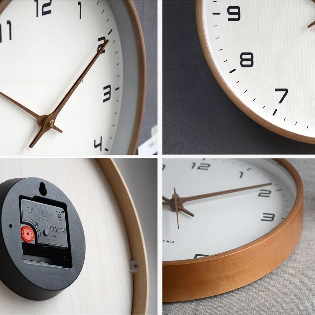 Houten Wandklok Scandinavisch Minimalistisch Stil 25cm 30cm Rond | Restfield