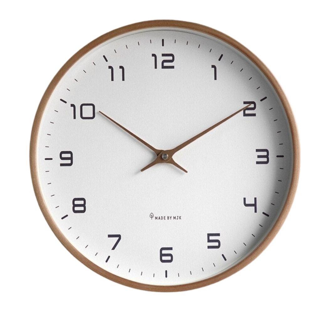 Houten Wandklok Scandinavisch Minimalistisch Stil 25cm 30cm Rond | Restfield