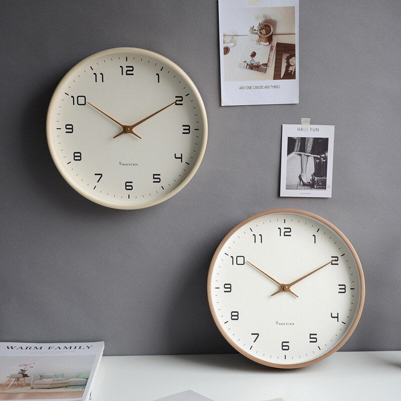 Houten Wandklok Scandinavisch Minimalistisch Stil 25cm 30cm Rond | Restfield