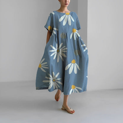Jacklyn | Women Relaxed styl Flower Midi dress