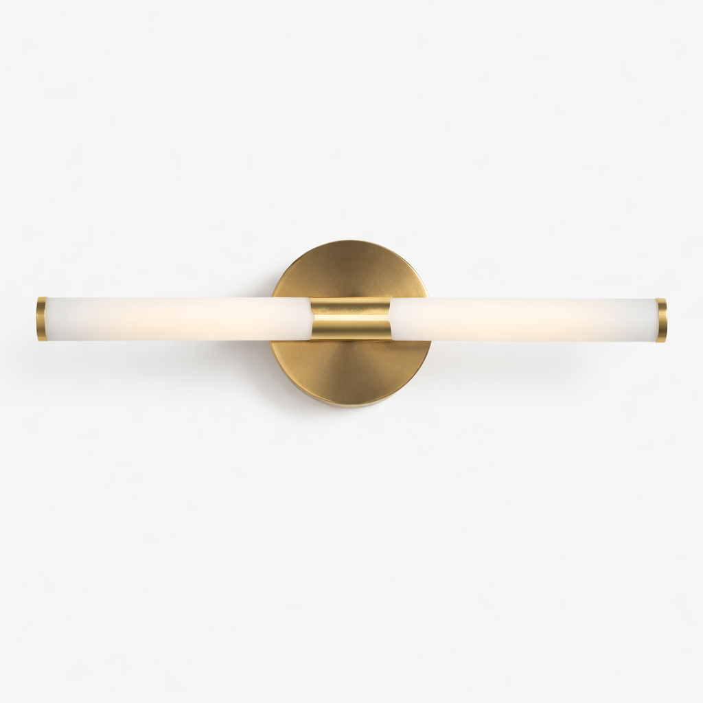 Badkamer Wandlamp Met Gesloten Glazen Kap