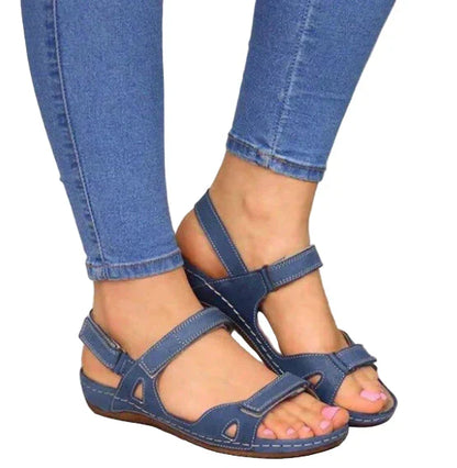 Women’s Leather Casual Open Toe Strap Sandals