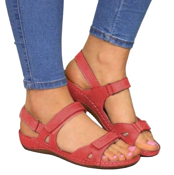 Women’s Leather Casual Open Toe Strap Sandals