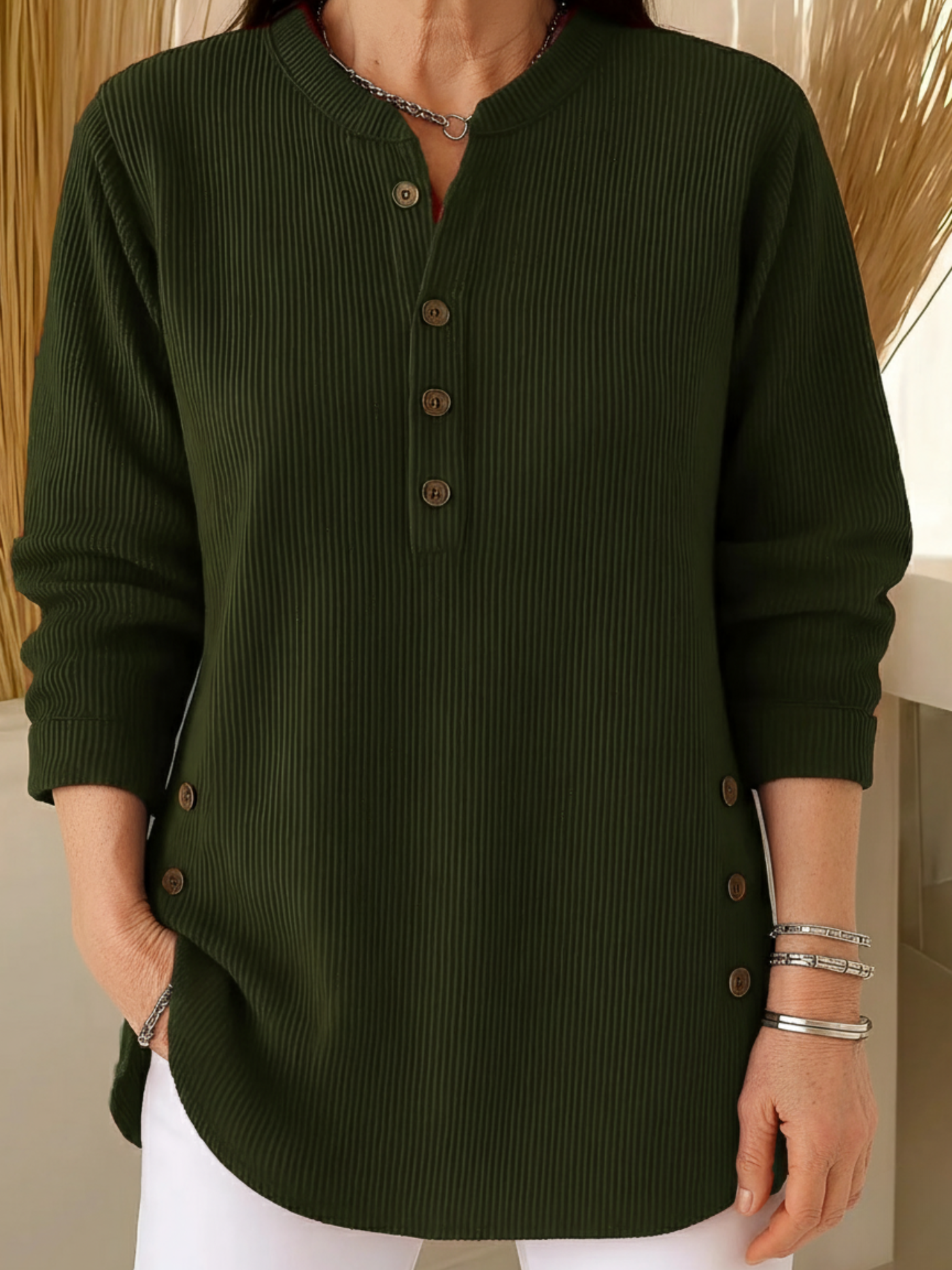 LYRIA™ | LANGERMET ENSFARGET STRIKKEPULLOVER