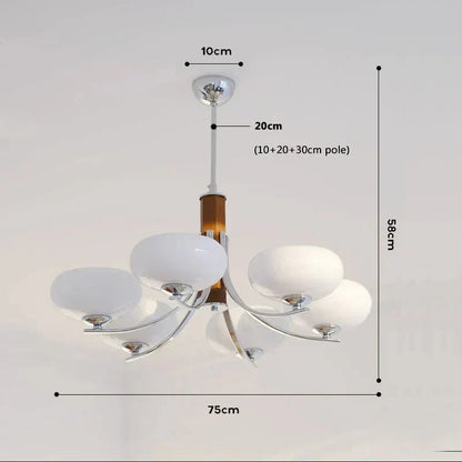 Lunaro | Bauhaus Pendelleuchte mit 3/5 Opalglas-Köpfen
