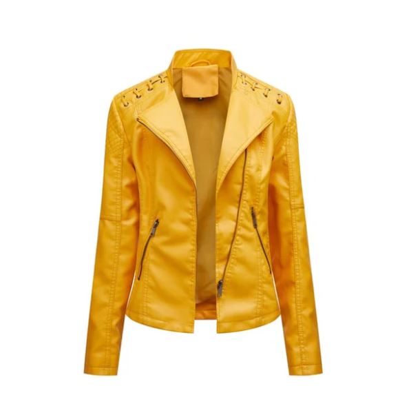 Lamb leather jacket for autumn
