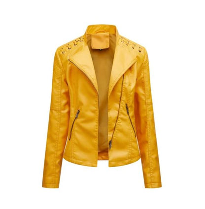 Lamb leather jacket for autumn