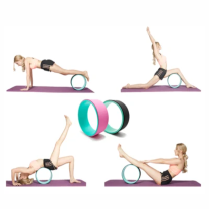 Yoga Wheel Pilates Circle Tpe Fitness Roller Back Stretching Tool