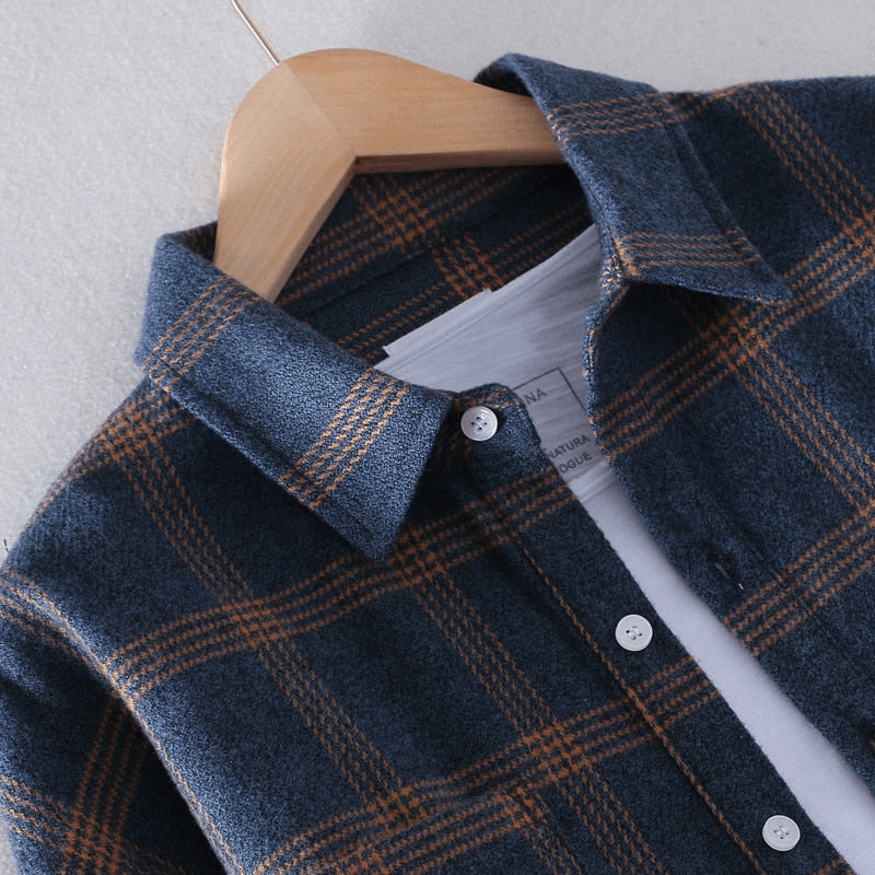Achilles | Men checkered casual Button-Down koszula