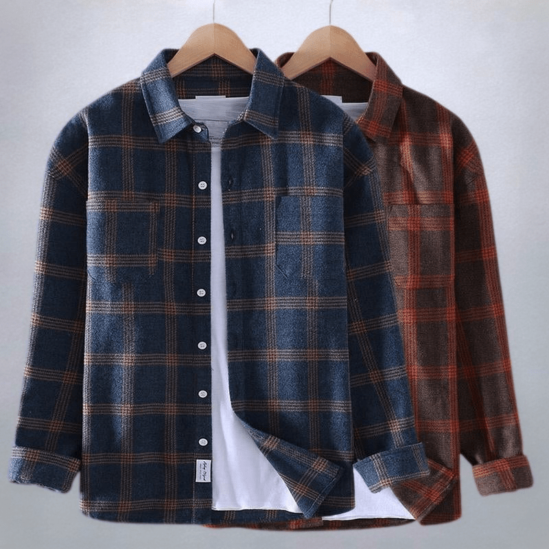 Achilles | Men checkered casual Button-Down koszula