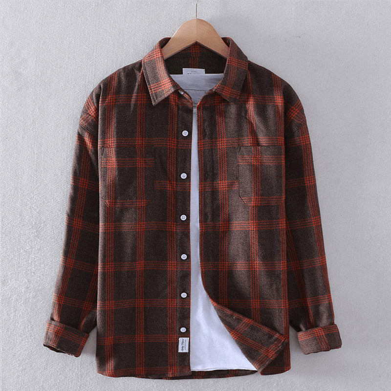 Achilles | Men checkered casual Button-Down koszula