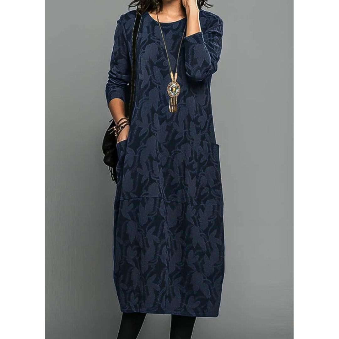 Zita | Damen Midi Kleid Für Feier Mit Muster