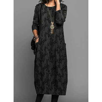Zita | Damen Midi Kleid Für Feier Mit Muster