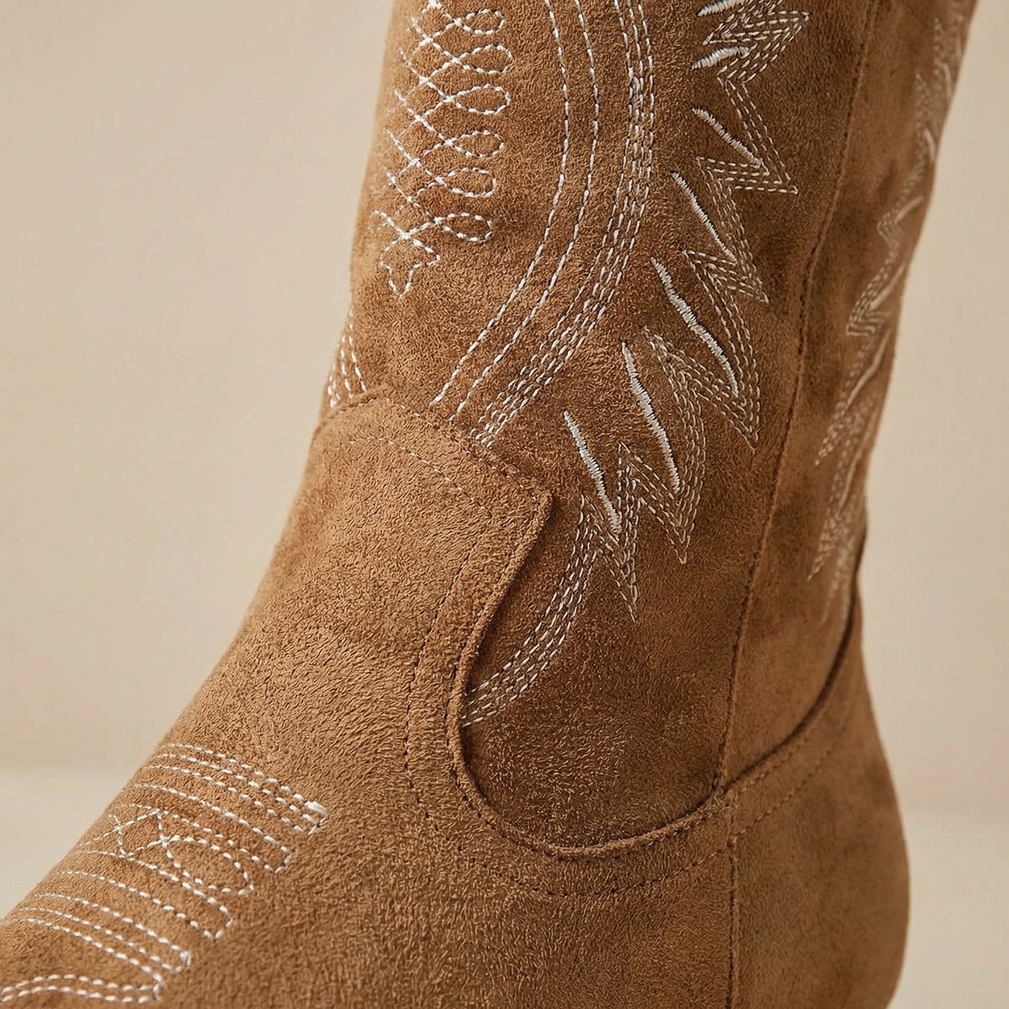 Suede Cowgirl Boots | Women's Block Heel Western Footwear