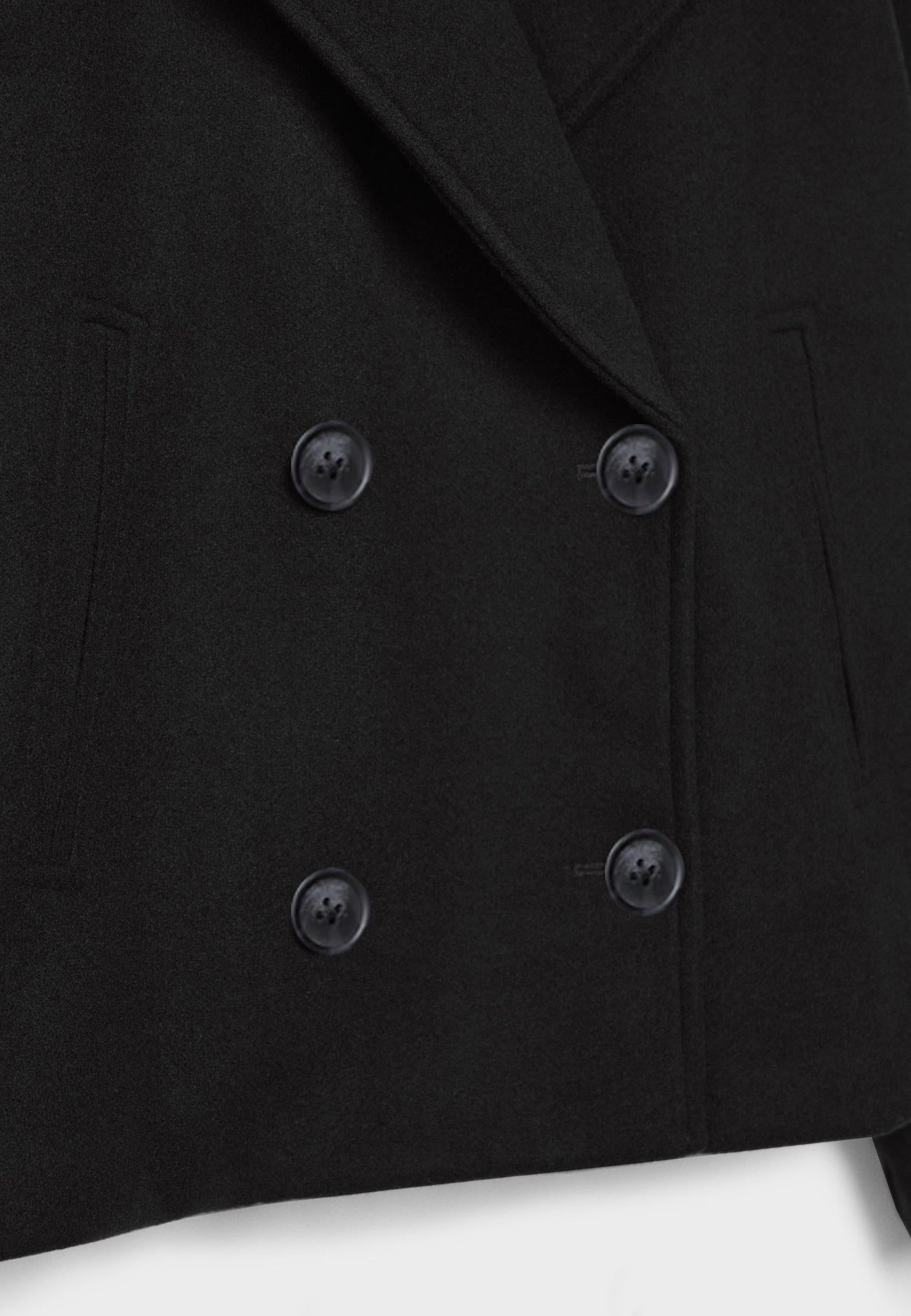 Manteau court pour femme avec double rangée de boutons et design intemporel