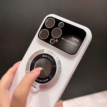 Ring Stand Lens Cover Magnetic iPhone Case