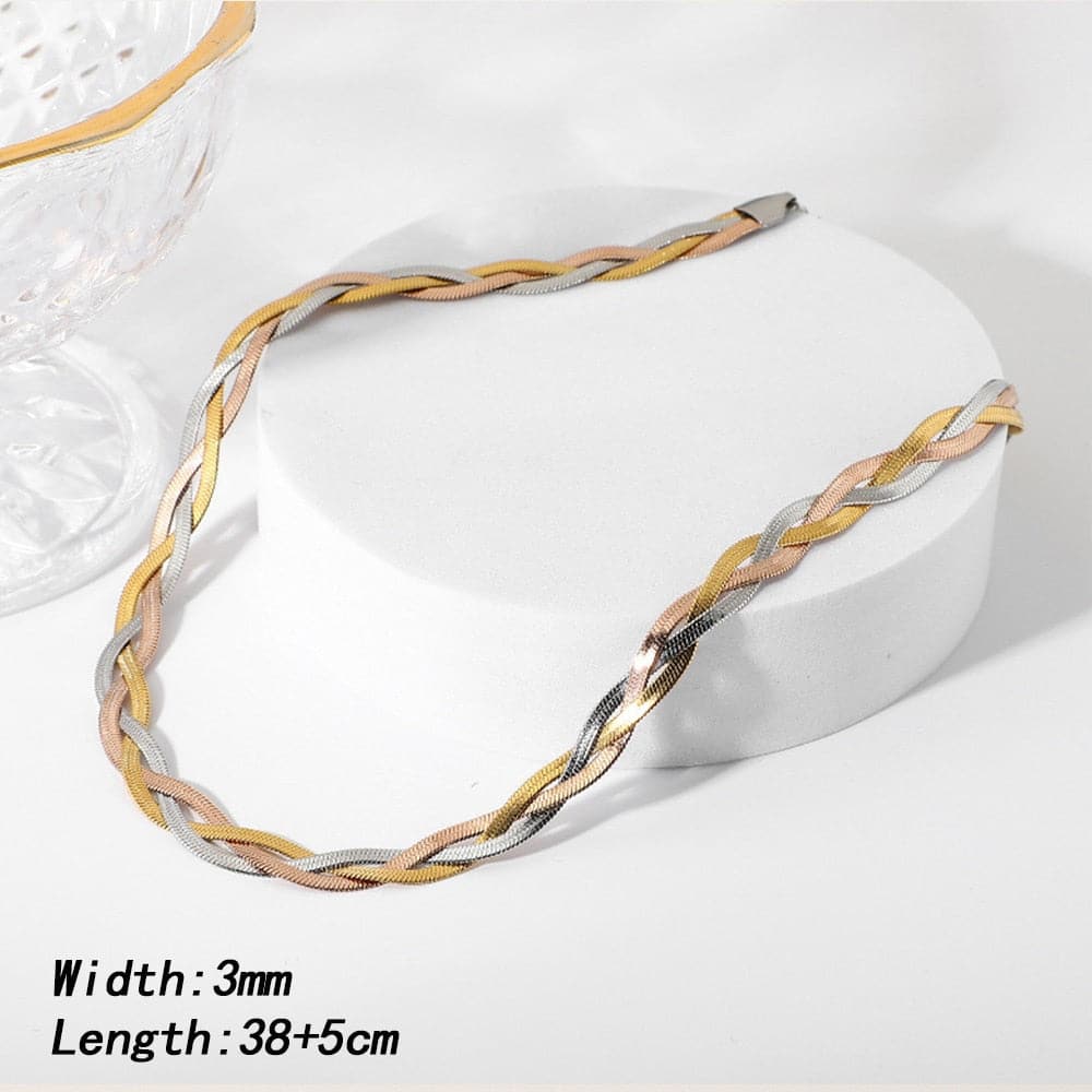 Gold Chain Necklace Bracelets Set