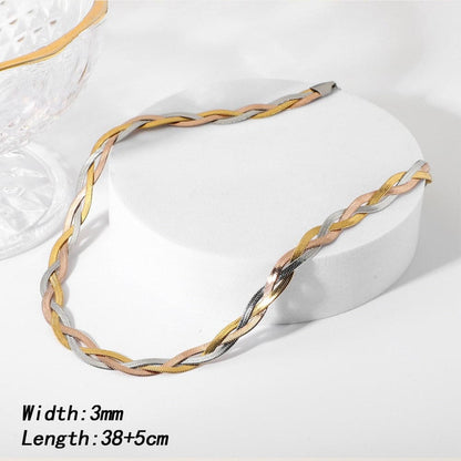 Gold Chain Necklace Bracelets Set