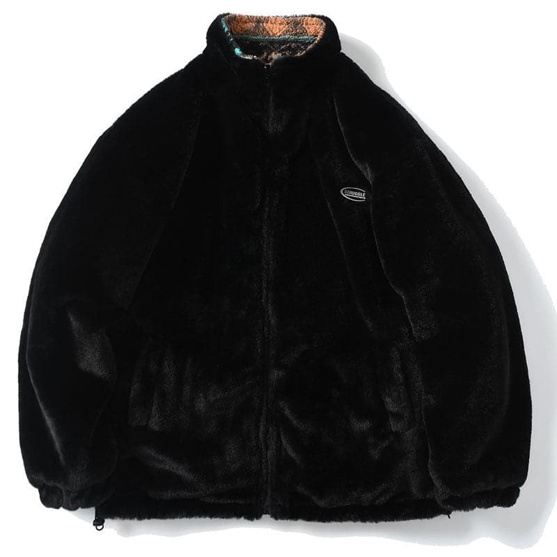 Reversible Pattern Fleece Jacket