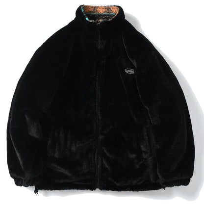 Reversible Pattern Fleece Jacket