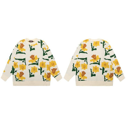 Daisy Pixels Sweater