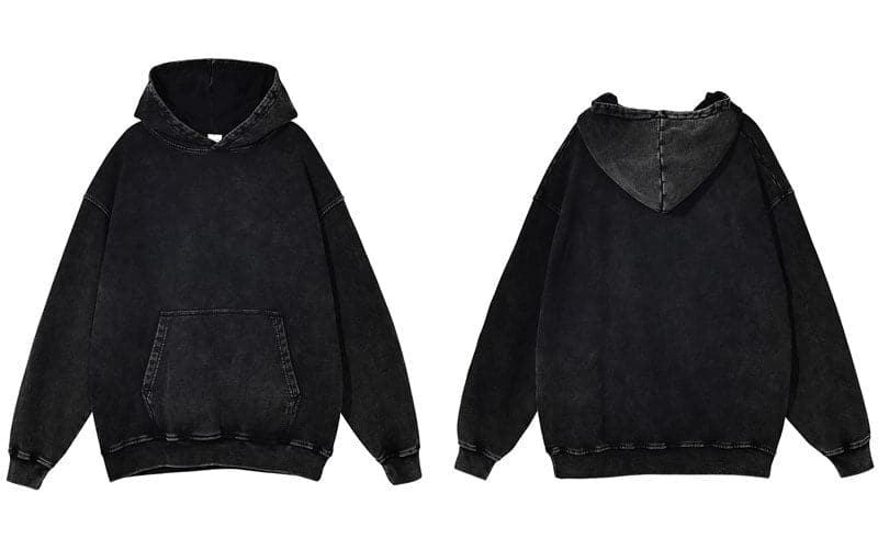 Plain Distressed Hoodie