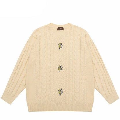 Floral Embroidered Sweater