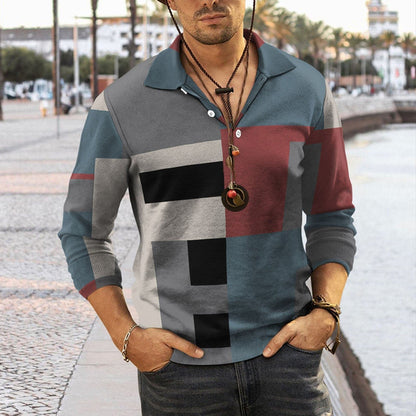 Men's Casual Autumn Long Sleeve Polo Shirts