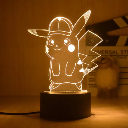 Pokemon Pikachu Led 3D Night