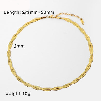 Gold Chain Necklace Bracelets Set