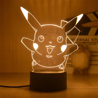 Pokemon Pikachu Led 3D Night